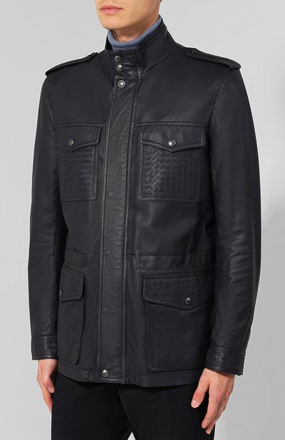 Кожаный френч на молнии с воротником-стойкой BOTTEGA VENETA, арт. 513660/VEPK0,  фото 3