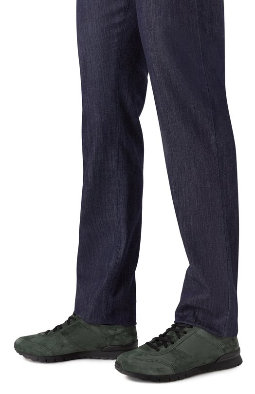 Замшевые кроссовки Kiton USSA114N0010806 Хаки  USSA114N0010806 Фото 3