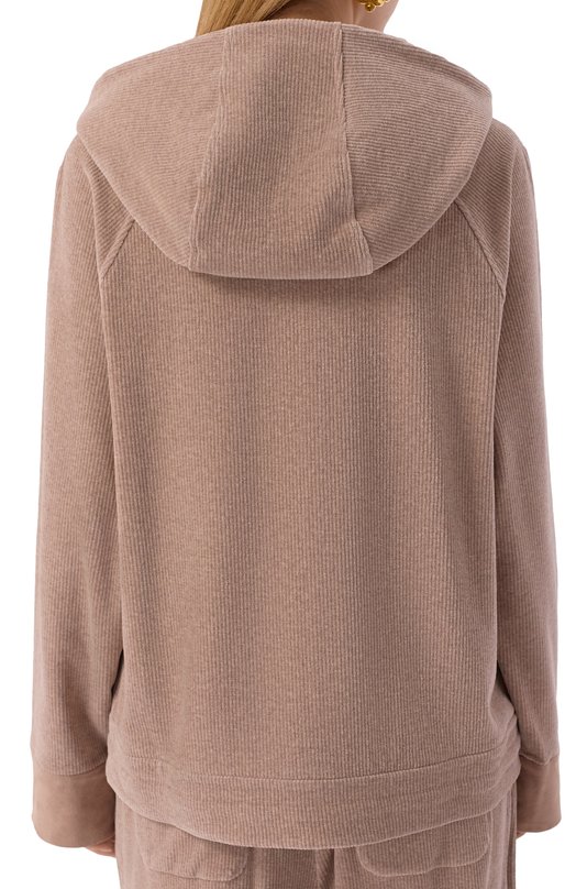 Худи из хлопка и кашемира Giorgio Armani GW002418/AF19786 Бежевый  GW002418/AF19786 Фото 4