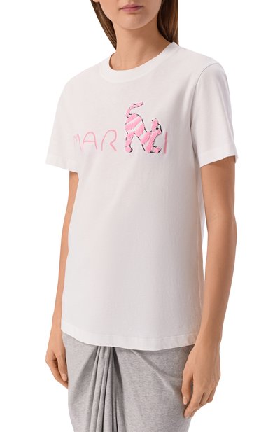 Хлопковая футболка MARNI, арт. THJE0293S3/USCY84, фото 3