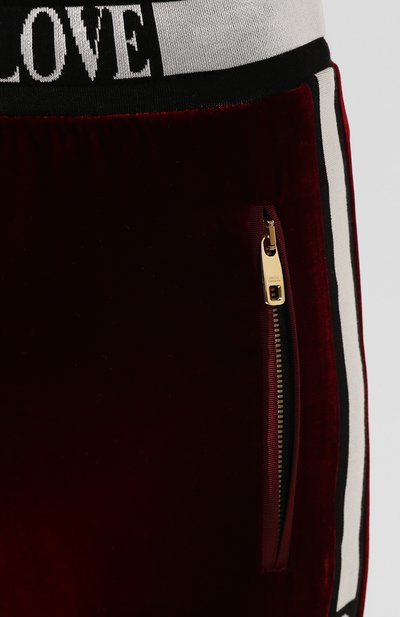 Джоггеры из смеси вискозы и шелка DOLCE & GABBANA бордового цвета по цене 125500 руб., арт. FTA1DT/G7VDM, фото 5 Джоггеры из смеси вискозы и шелка DOLCE & GABBANA, арт. FTA1DT/G7VDM, фото 5