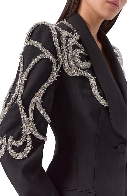 Жакет с отделкой кристаллами Zuhair Murad FJK25001/CRCA019 Чёрный  FJK25001/CRCA019 Фото 5
