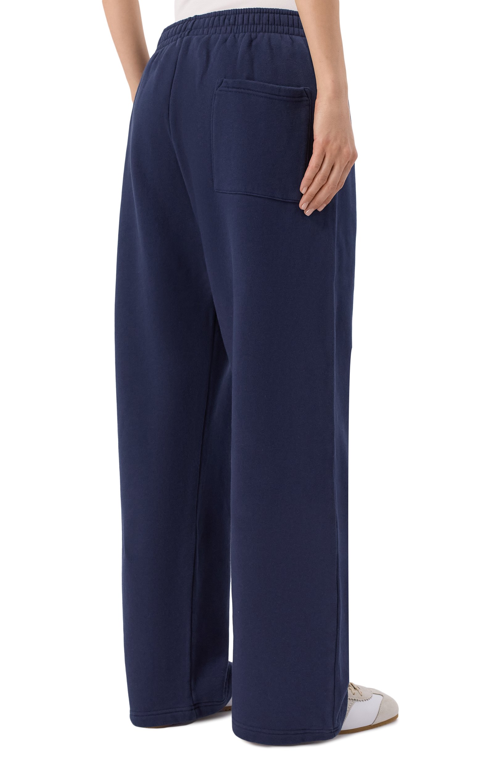 Хлопковые брюки SPORTY AND RICH темно-синего цвета по цене 32200 руб., арт. PA07173001BL106, фото 4 Хлопковые брюки SPORTY AND RICH, арт. PA07173001BL106, фото 4