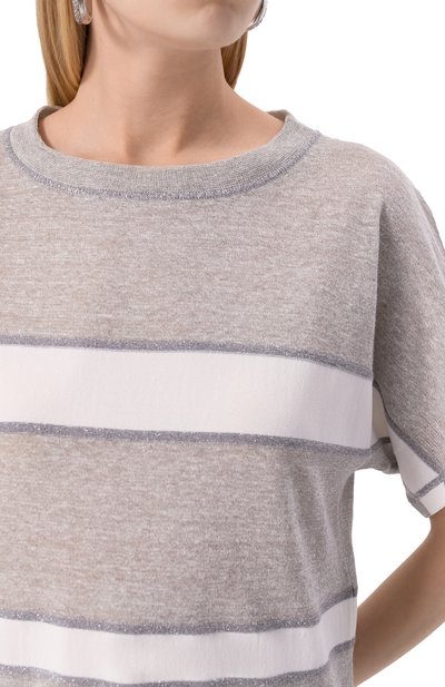 Футболка из вискозы и льна D.EXTERIOR, арт. 60433, фото 5