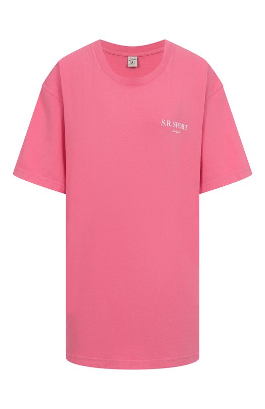 Хлопковая футболка Sporty and Rich T0043612201P139 Розовый T0043612201P139