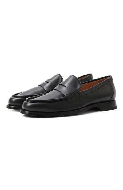 Женские кожаные лоферы SANTONI, арт. WUQG59462BA2BBCK