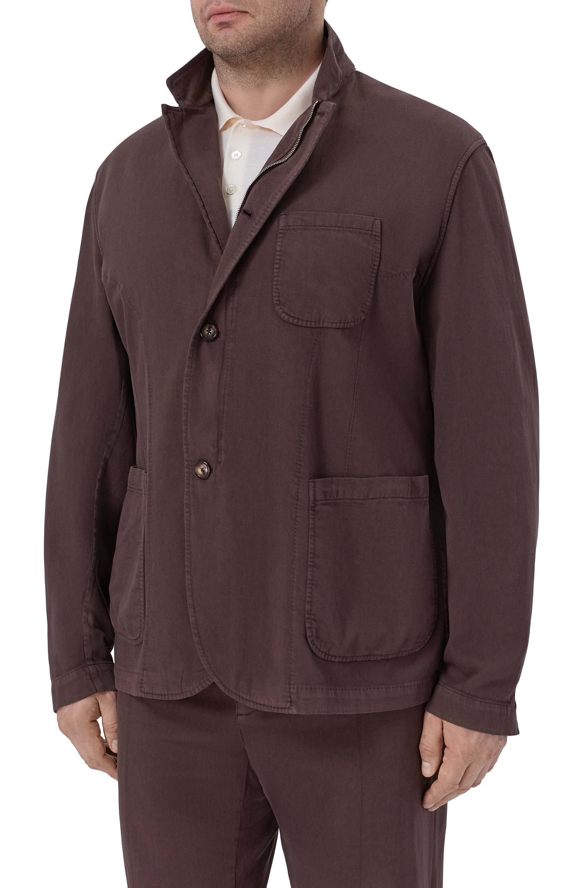 Куртка из хлопка и льн а CORTIGIANI, арт. 4AG642, фото 3