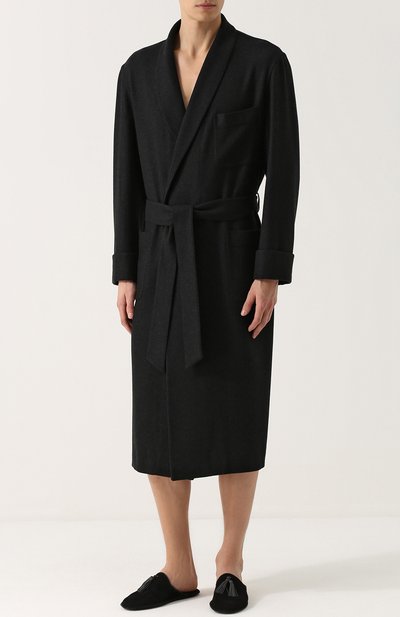 Кашемировый халат с поясом и шалевым воротником LORO PIANA, арт. FAG2896, фото 2