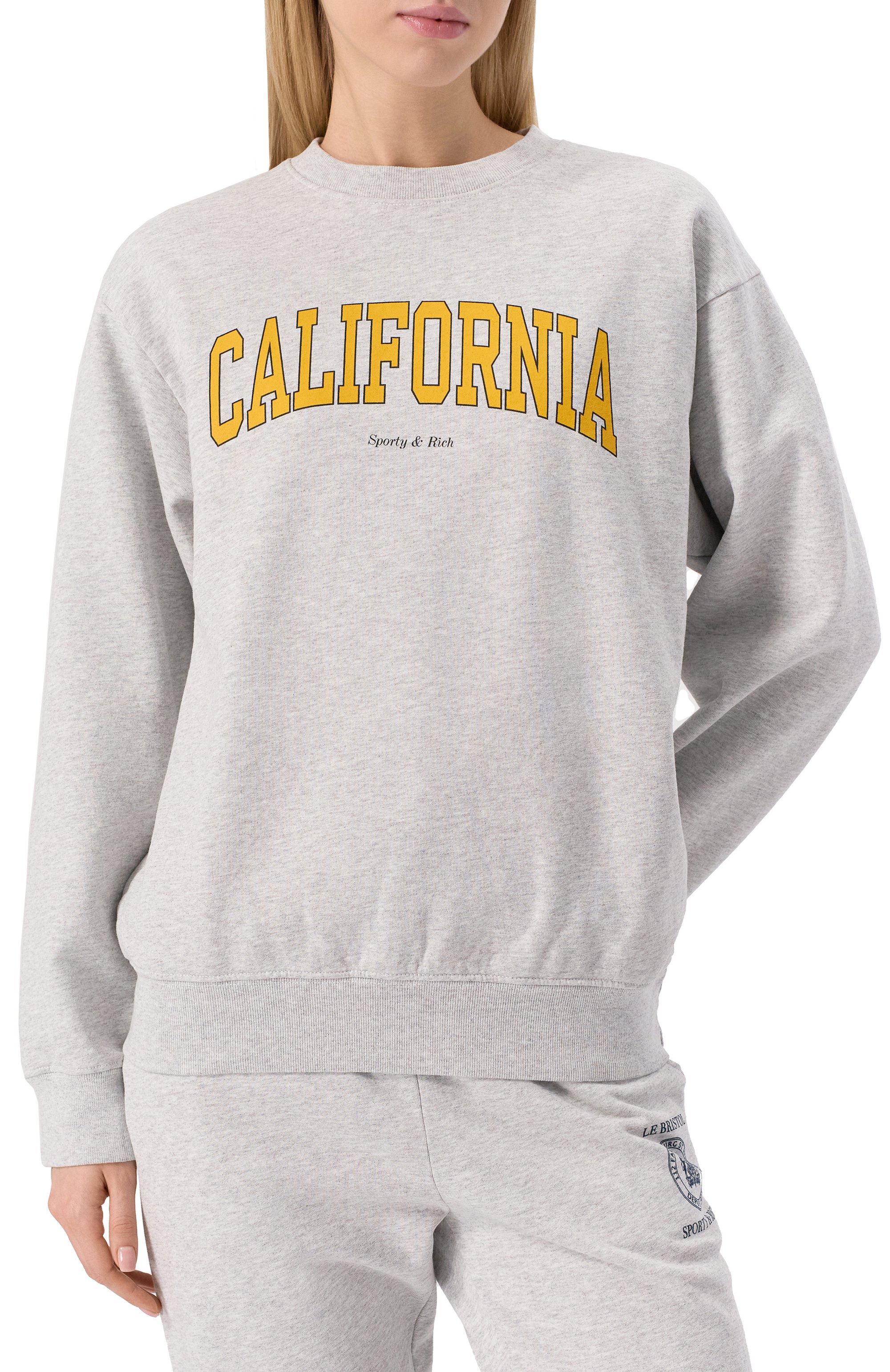 Хлопковый свитшот SPORTY AND RICH, арт. ST071508501GY03, фото 7