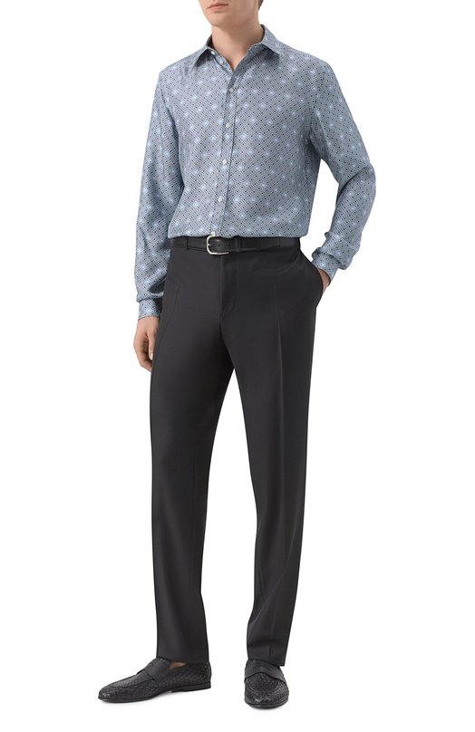 Шерстяные брюки Canali 71019/AS10315_001 Чёрный  71019/AS10315_001 Фото 2