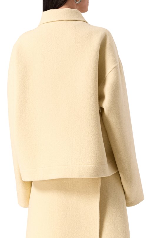 Шерстяная куртка Jil Sander J40BN0168-J40020 Кремовый  J40BN0168-J40020 Фото 4