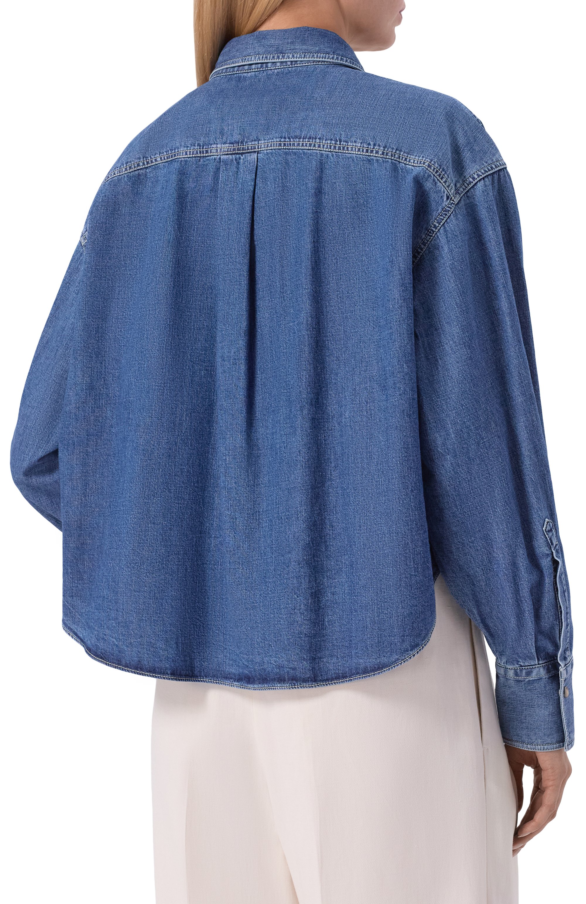 Джинсовая рубашка BRUNELLO CUCINELLI, арт. MH192RB526, фото 4