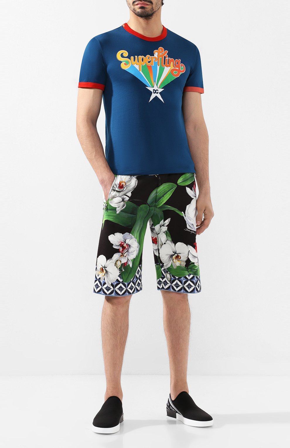 Текстильные кроссовки portofino DOLCE & GABBANA, арт. CS1706/AA376, фото 2