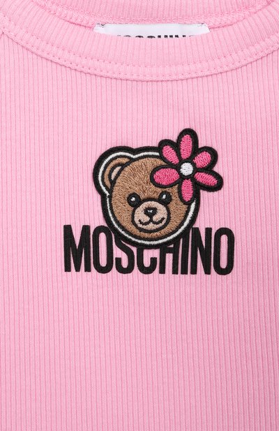 Хлопковая майка MOSCHINO розового цвета по цене 11150 руб., арт. HDM06Z/LBA39, фото 3 Хлопковая майка MOSCHINO, арт. HDM06Z/LBA39, фото 3