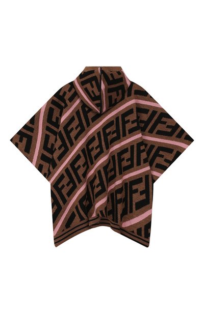 Хлопковое пончо с капюшоном FENDI розового цвета по цене 28500 руб., арт. JFQ039/A2M4, фото 2 Хлопковое пончо с капюшоном FENDI, арт. JFQ039/A2M4, фото 2
