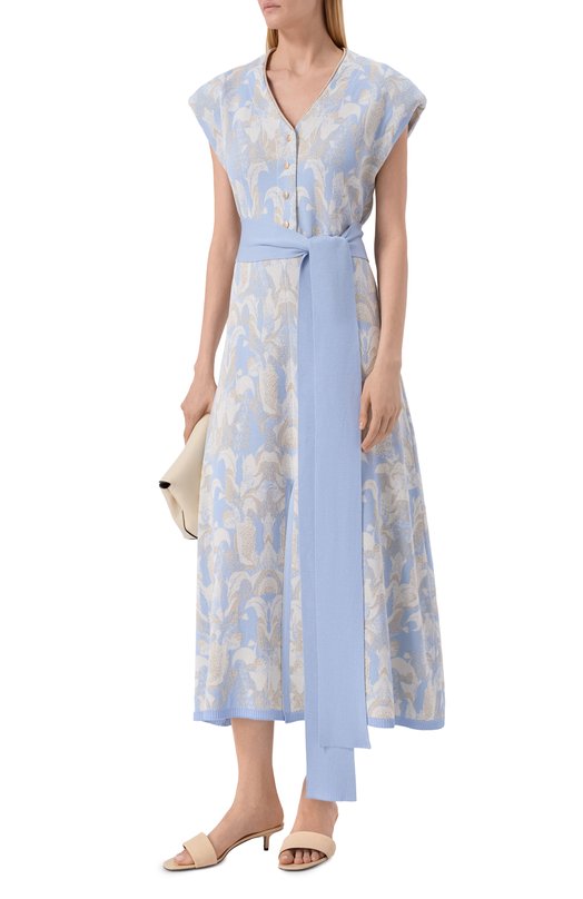 Платье из шелка и вискозы Freeage S26.DR183M.6079.401 Голубой  S26.DR183M.6079.401 Фото 2