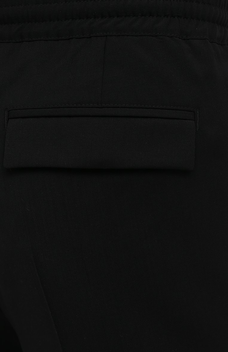 Мужские шерстяные джоггеры BERLUTI черного цвета, арт. R19TCU66-002 | Фото 5 (Длина (брюки, джинсы): Стандартные; Материал внешний: Шерсть; Силуэт М (брюки): Джоггеры; Стили: Спорт-шик)