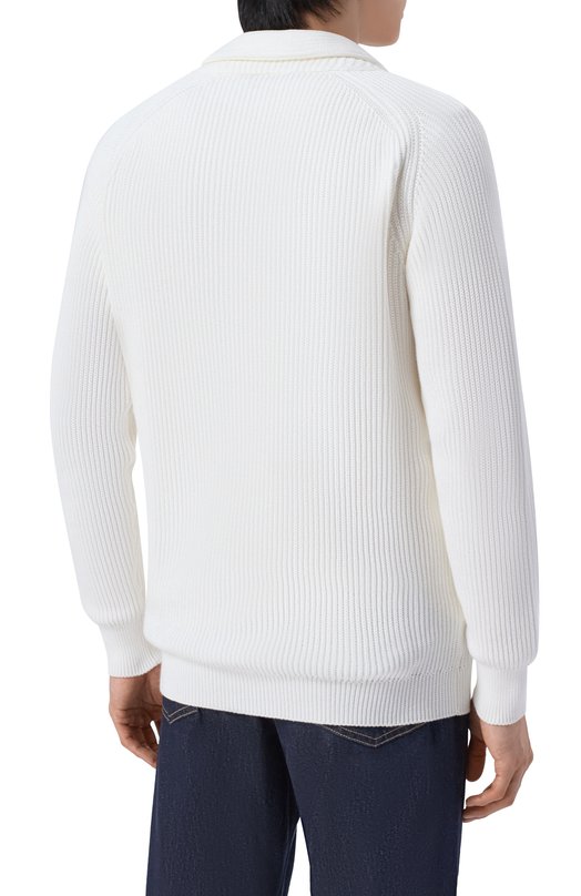 Хлопковый кардиган Andrea Campagna M5426-8074 Белый  M5426-8074 Фото 4