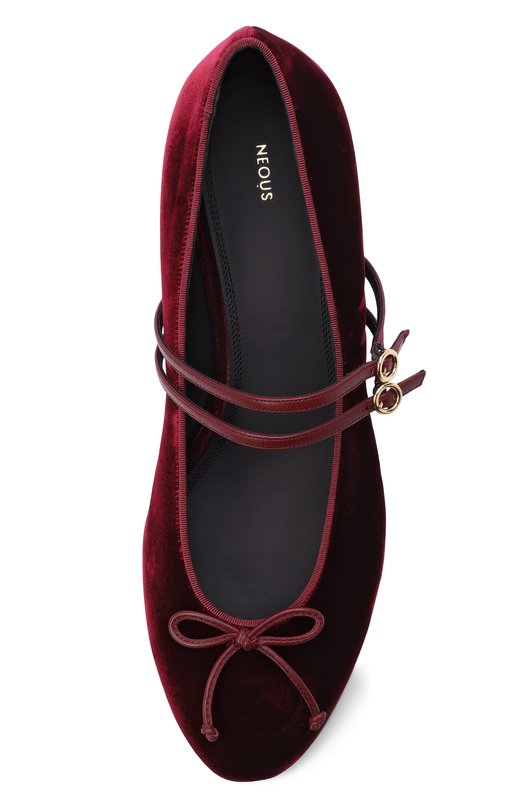 Комбинированные туфли Neous 00500V09N09/VELVET/LEATHER Бордовый  00500V09N09/VELVET/LEATHER Фото 6
