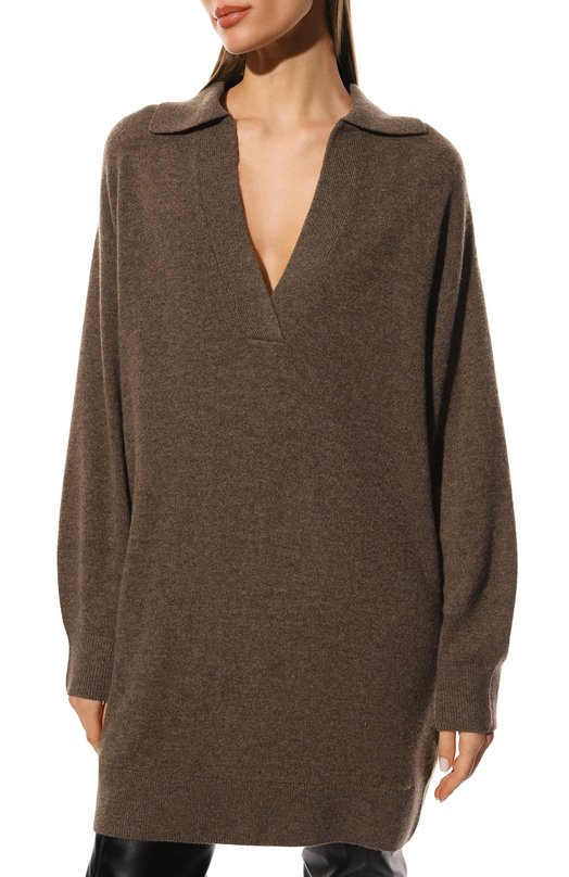 Кашемировое платье Le Kasha Коричневый, фото 3