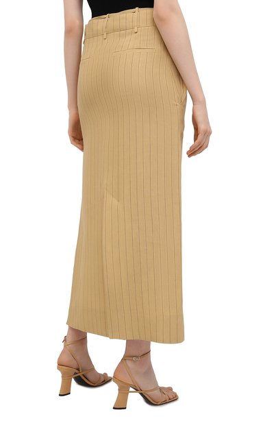 Льняная юбка JACQUEMUS светло-бежевого цвета по цене 52400 руб., арт. 211SK04/112851, фото 4 Льняная юбка JACQUEMUS, арт. 211SK04/112851, фото 4