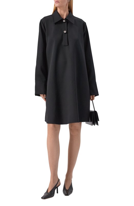 Шерстяное платье Jil Sander J02CT0550/J40002 Чёрный  J02CT0550/J40002 Фото 2