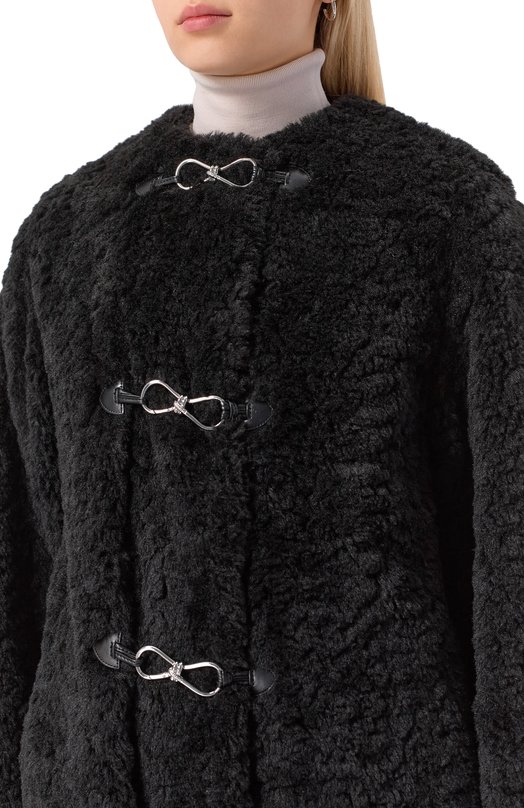 Пальто из экомеха HUGO 50546754 Чёрный  50546754 Фото 5