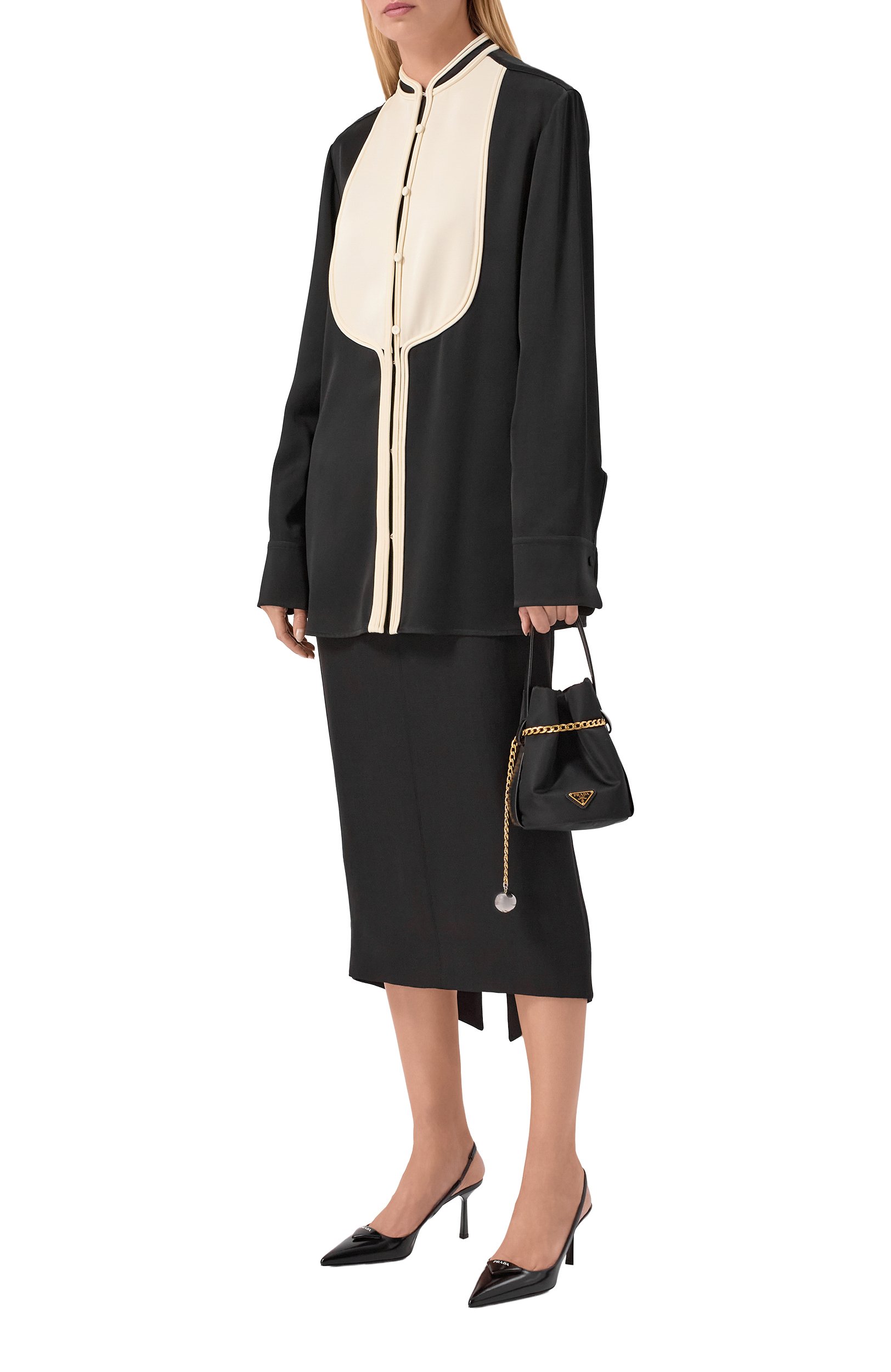 Сумка PRADA черного цвета по цене 280500 руб., арт. 1BE088/RUKW, фото 3 Сумка PRADA, арт. 1BE088/RUKW, фото 3