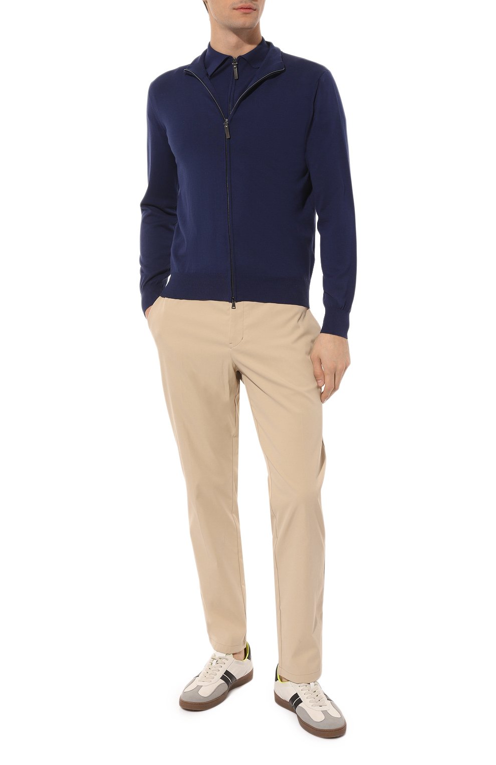 Хлопковый кардиган CANALI синего цвета по цене 52750 руб., арт. C0022/MK00145, фото 2 Хлопковый кардиган CANALI, арт. C0022/MK00145, фото 2