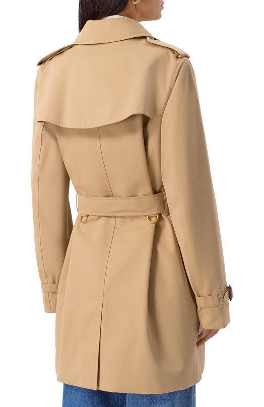 Хлопковый тренч Burberry 8079417 Бежевый  8079417 Фото 4