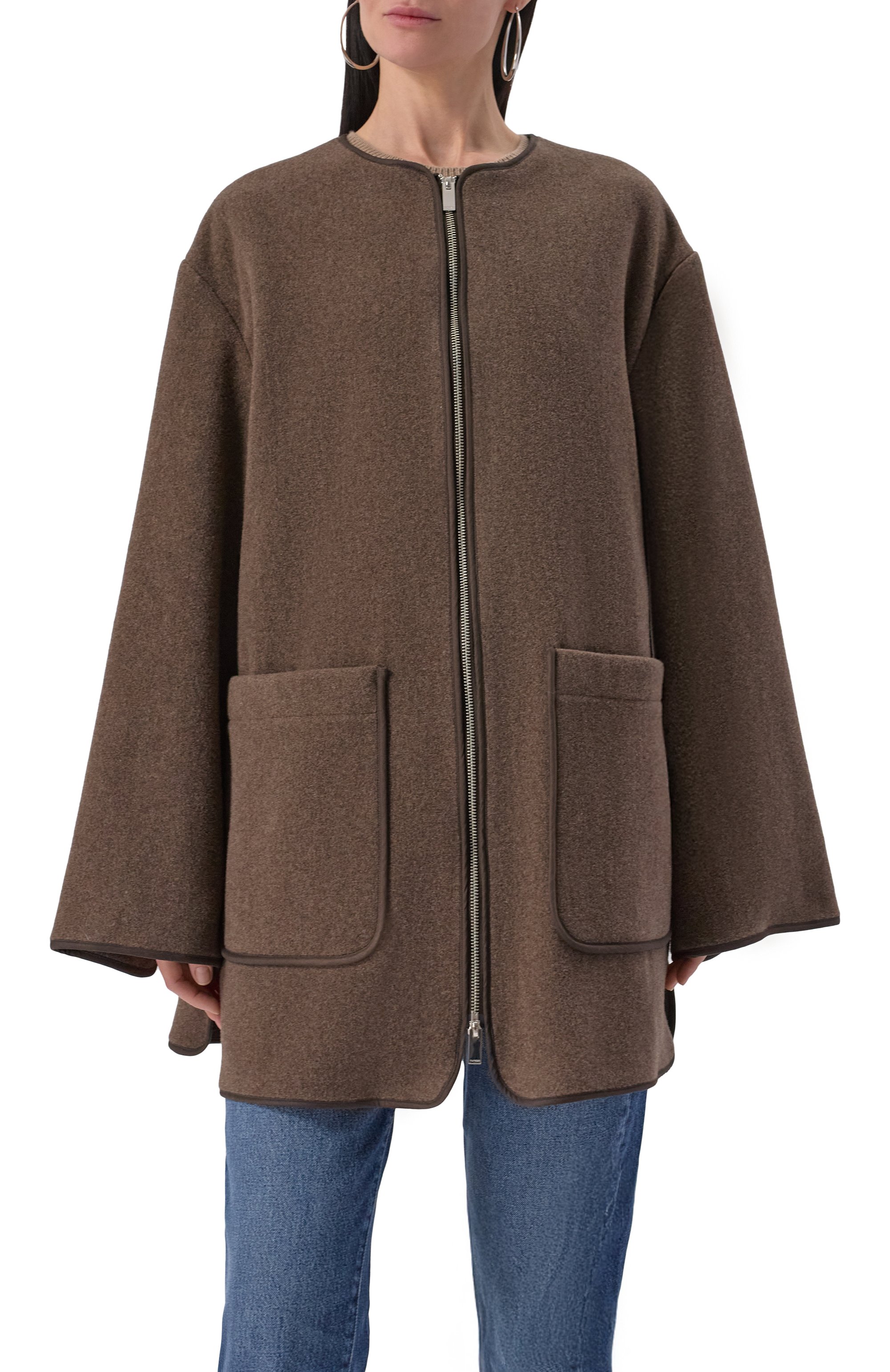 Шерстяное полупальто TOTEME, арт. 251-WR04262-FB0039, фото 3