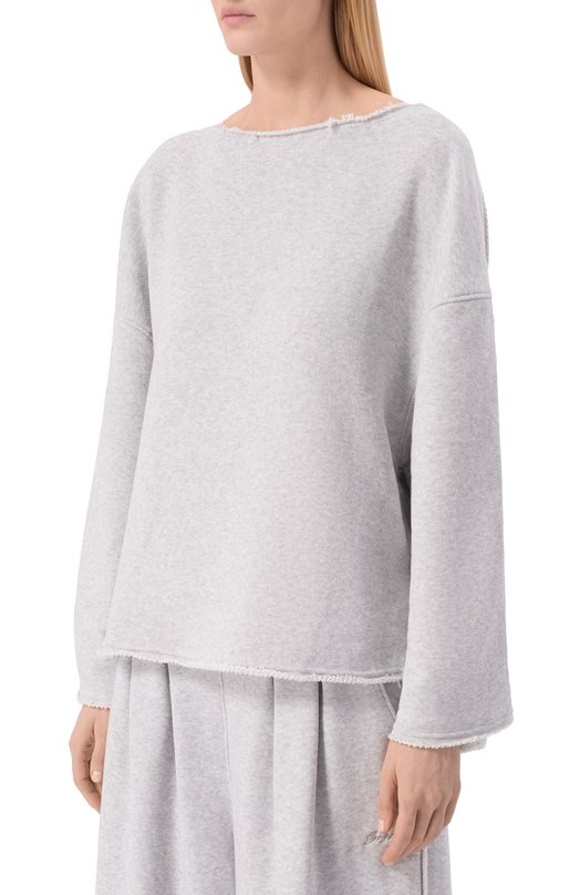 Хлопковый свитшот BOSS Orange 50554274 Серый  50554274 Фото 3