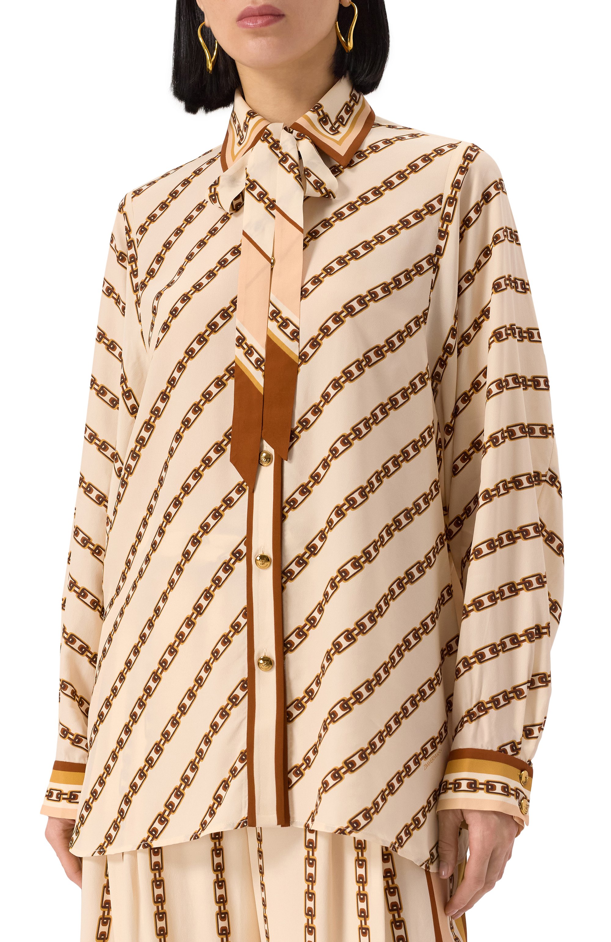 Блузка из вискозы и шелка ZIMMERMANN, арт. 4090TS25R, фото 3