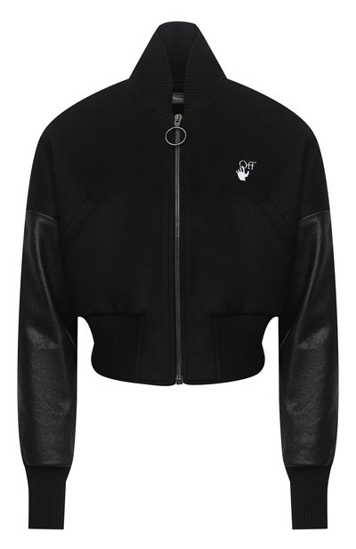 Женский шерстяной бомбер OFF-WHITE, арт. 0WEH014E20FAB0011055