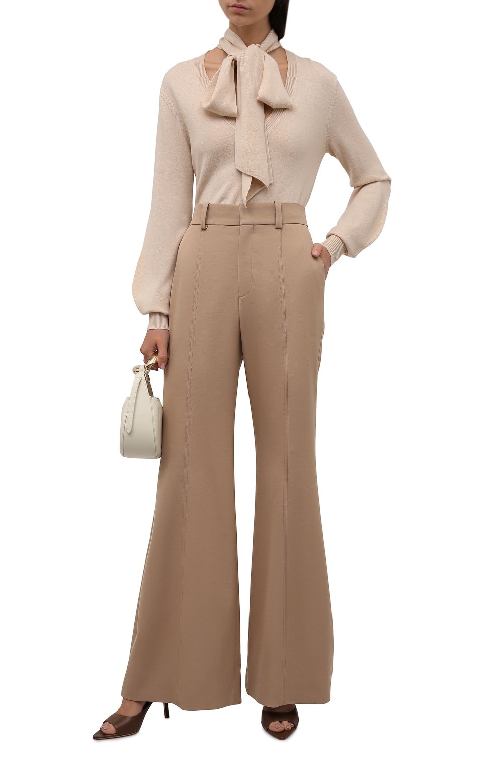 Шерстяные брюки CHLOÉ, арт. CHC21APA04066, фото 2