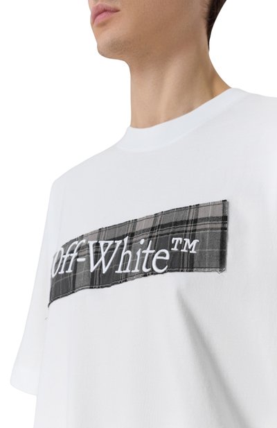 Хлопковая футболка OFF-WHITE, арт. 0MAA120F25JER00N, фото 5