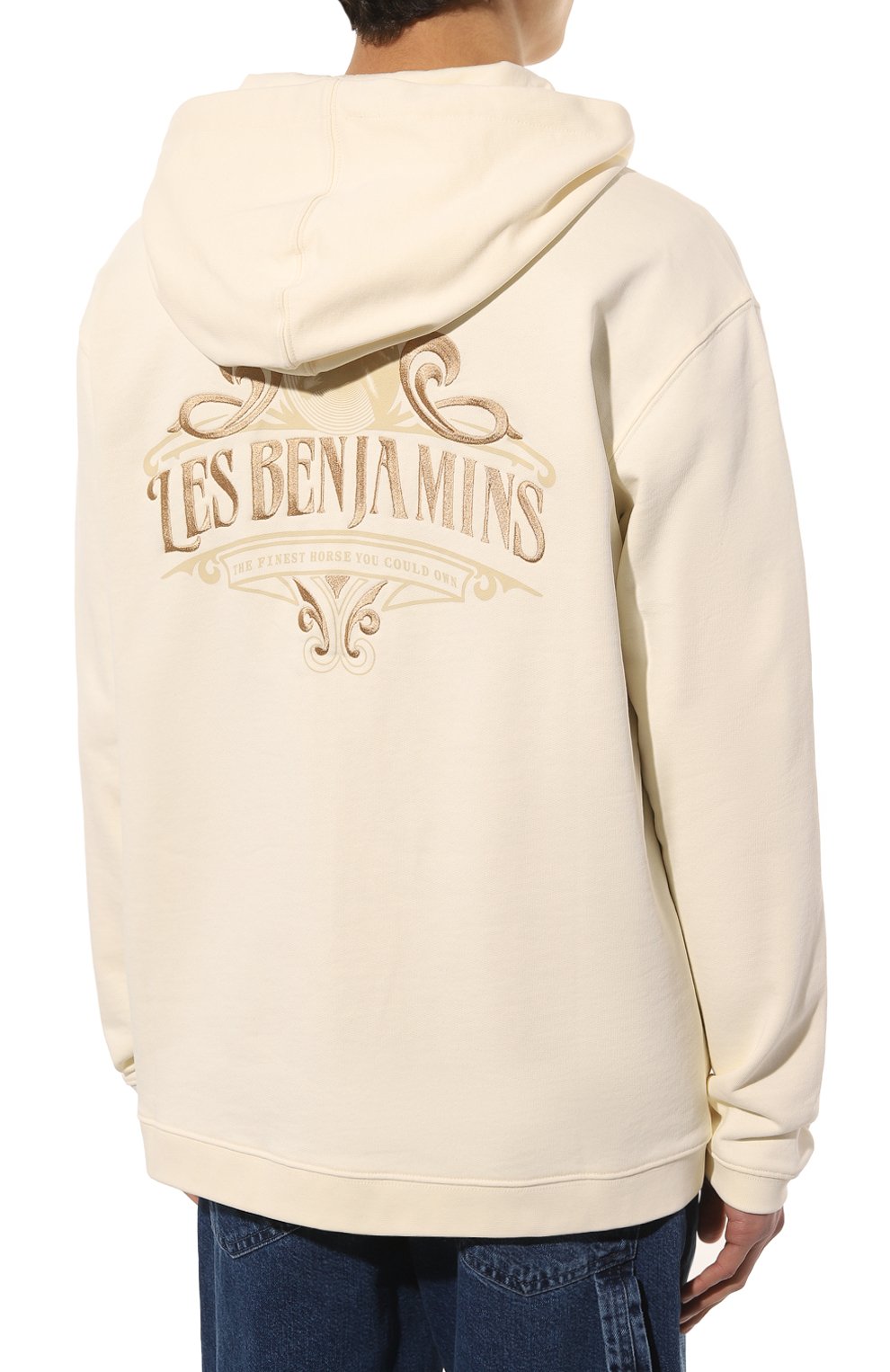 Хлопковая толстовка LES BENJAMINS кремового цвета по цене 25850 руб., арт. LB23SSH0EMUZH-002, фото 4 Хлопковая толстовка LES BENJAMINS, арт. LB23SSH0EMUZH-002, фото 4