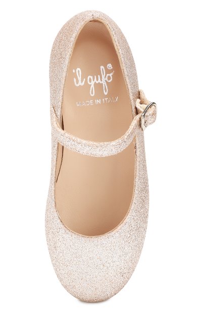 Туфли с ремешком IL GUFO золотого цвета по цене 13750 руб., арт. G234/TESSUT0 DINER0/23-26, фото 4 Туфли с ремешком IL GUFO, арт. G234/TESSUT0 DINER0/23-26, фото 4