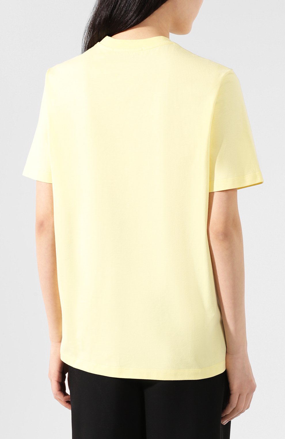 Хлопковая футболка MSGM желтого цвета по цене 8665 руб., арт. 2842MDM180 207498, фото 4 Хлопковая футболка MSGM, арт. 2842MDM180 207498, фото 4