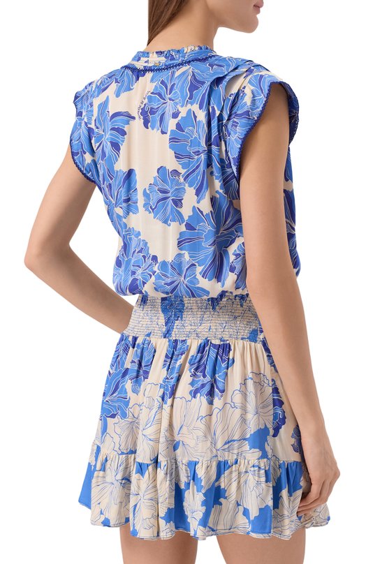 Платье из вискозы Poupette St Barth WETS26NVSFNU Голубой  WETS26NVSFNU Фото 3