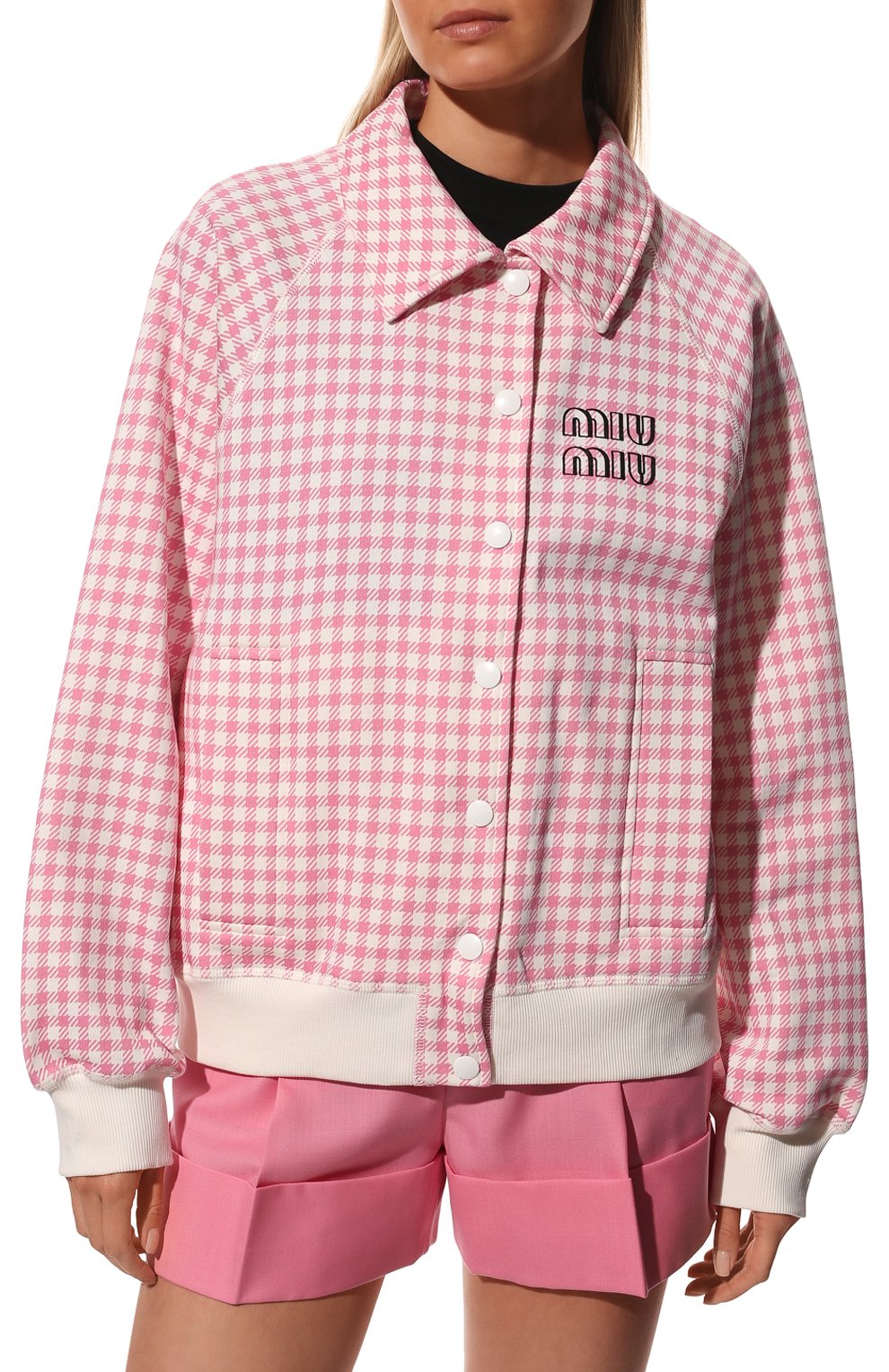 Хлопковый бомбер MIU MIU, арт. MJL818-10OP-F0UJ2, фото 3