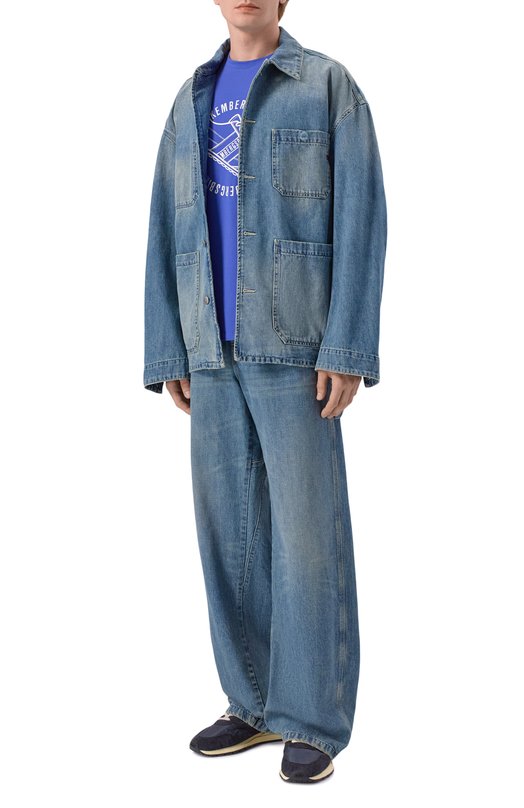 Хлопковая футболка Dirk Bikkembergs BMT1578 Синий  BMT1578 Фото 2