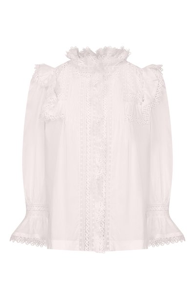 Женская хлопковая блузка SAINT LAURENT, арт. 862656/Y2L69