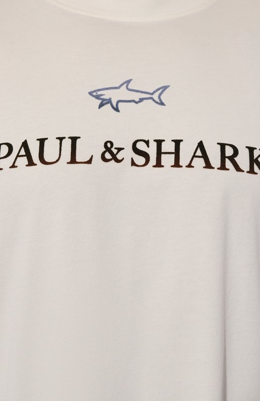 Хлопковая футболка Paul&Shark 14311604/5XL Белый  14311604/5XL Фото 5