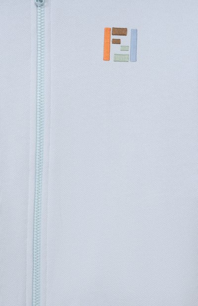 Хлопковая толстовка FENDI голубого цвета по цене 44700 руб., арт. JUH115/5V0/8A-12+, фото 3 Хлопковая толстовка FENDI, арт. JUH115/5V0/8A-12+, фото 3
