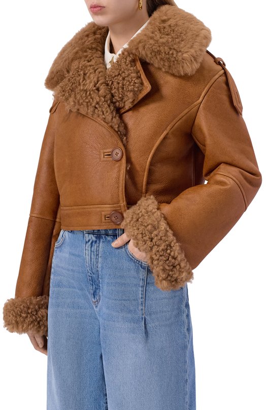 Дубленка из овчины Chloé CH25ACV36202 Коричневый  CH25ACV36202 Фото 3