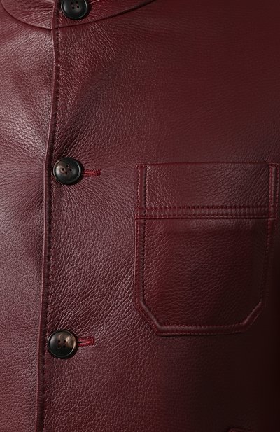 Кожаная куртка PAL ZILERI бордового цвета по цене 299500 руб., арт. P32PS747---B2182, фото 5 Кожаная куртка PAL ZILERI, арт. P32PS747---B2182, фото 5