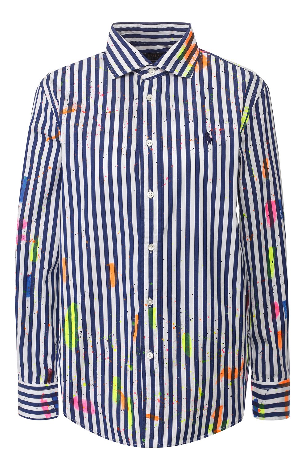 Хлопковая рубашка POLO RALPH LAUREN синего цвета по цене 23650 руб., арт. 211784162, фото 1 Хлопковая рубашка POLO RALPH LAUREN, арт. 211784162, фото 1