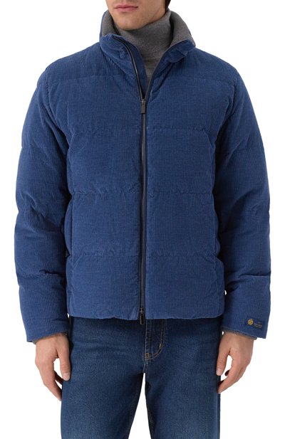 Вельветовый пуховик PAUL&SHARK синего цвета по цене 177000 руб., арт. 15312710, фото 3 Вельветовый пуховик PAUL&SHARK, арт. 15312710, фото 3