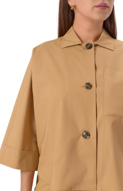 Хлопковая блузка PERSONA BY MARINA RINALDI бежевого цвета по цене 18450 руб., арт. C0RSAR0, фото 5 Хлопковая блузка PERSONA BY MARINA RINALDI, арт. C0RSAR0, фото 5